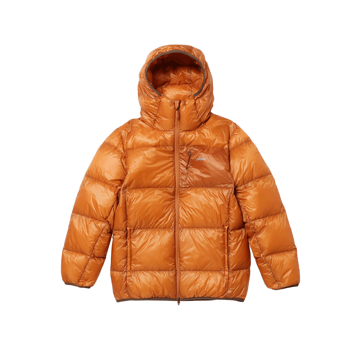 난가 마운틴 로지 다운 후디 자켓 오렌지 - 25FW(Nanga Mountain Lodge Down Hoodie Jacket Orange - 25FW)