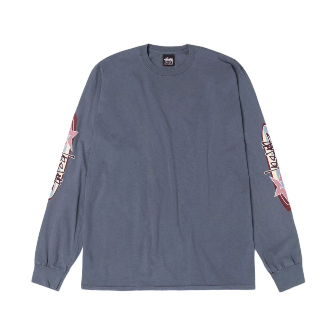 1995128 Stussy Two Star Pigment Dyed LS T-Shirt Navy