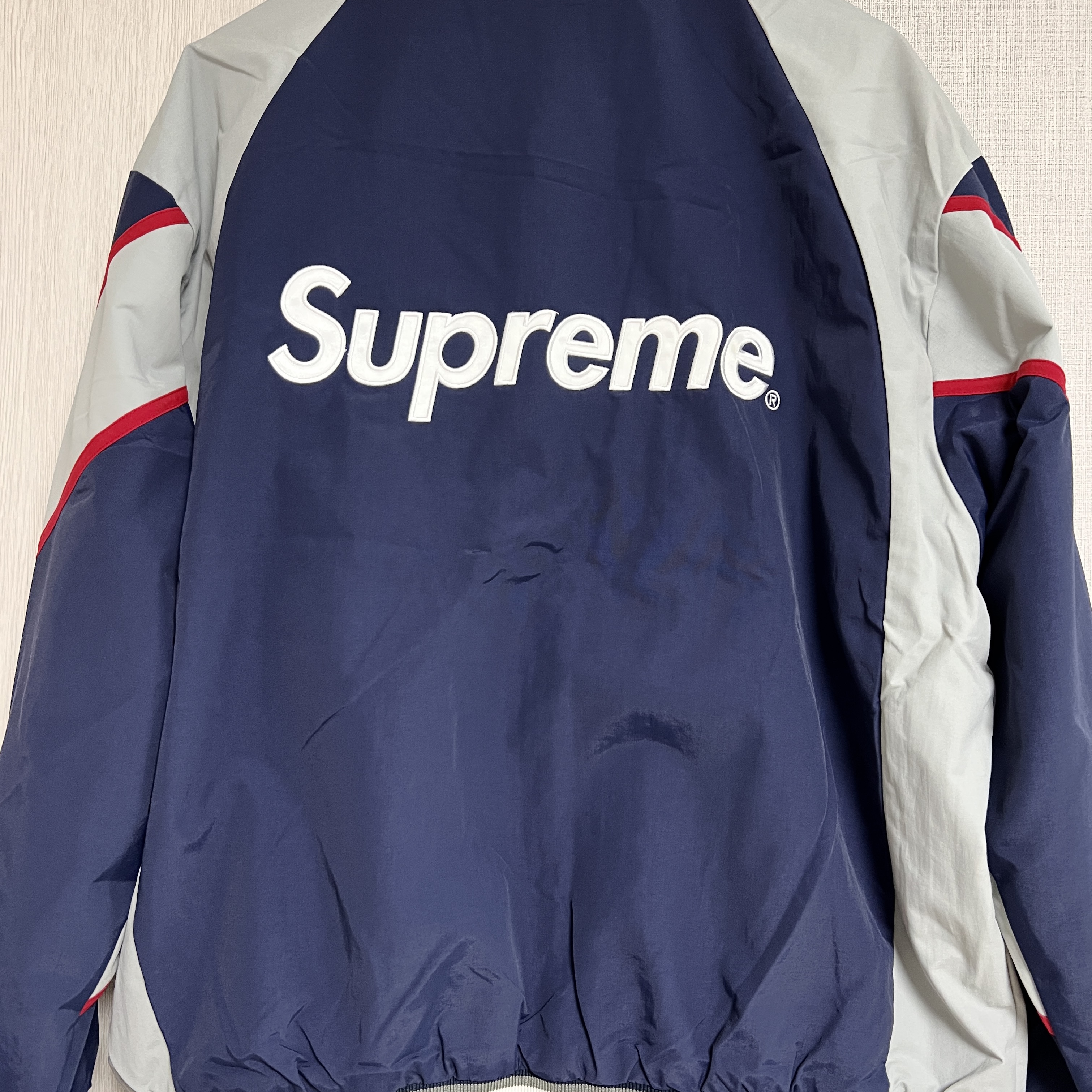 Supreme x New York Yankees Track Jacket Navy - 21FW 착용 스타일 - 2