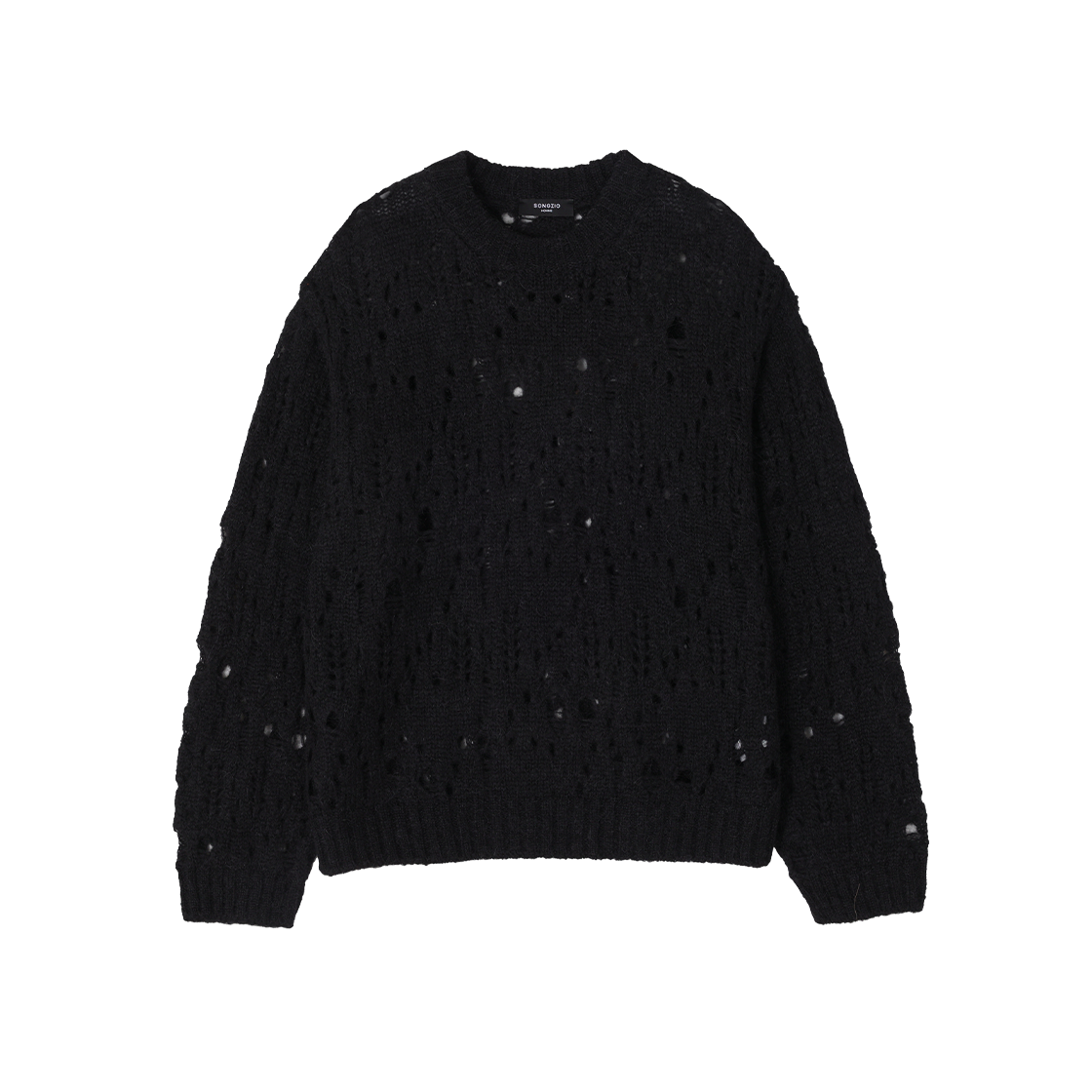 송지오옴므 데바스테이트 크루넥 니트 블랙