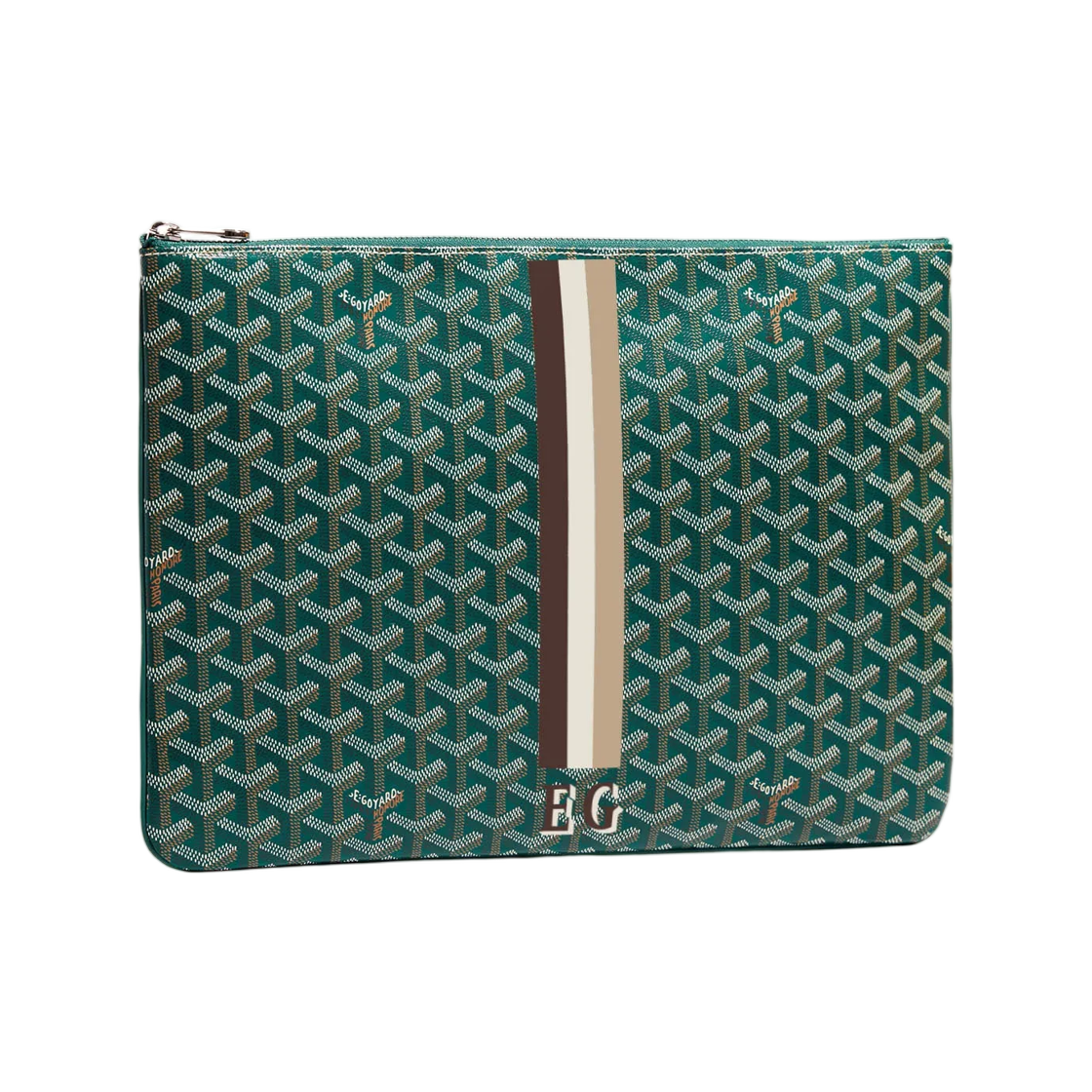 고야드 세나 MGM 파우치 스트라이프 앤 이니셜 그린(Goyard Senat MGM Pouch Stripes And Initials Green) - 1
