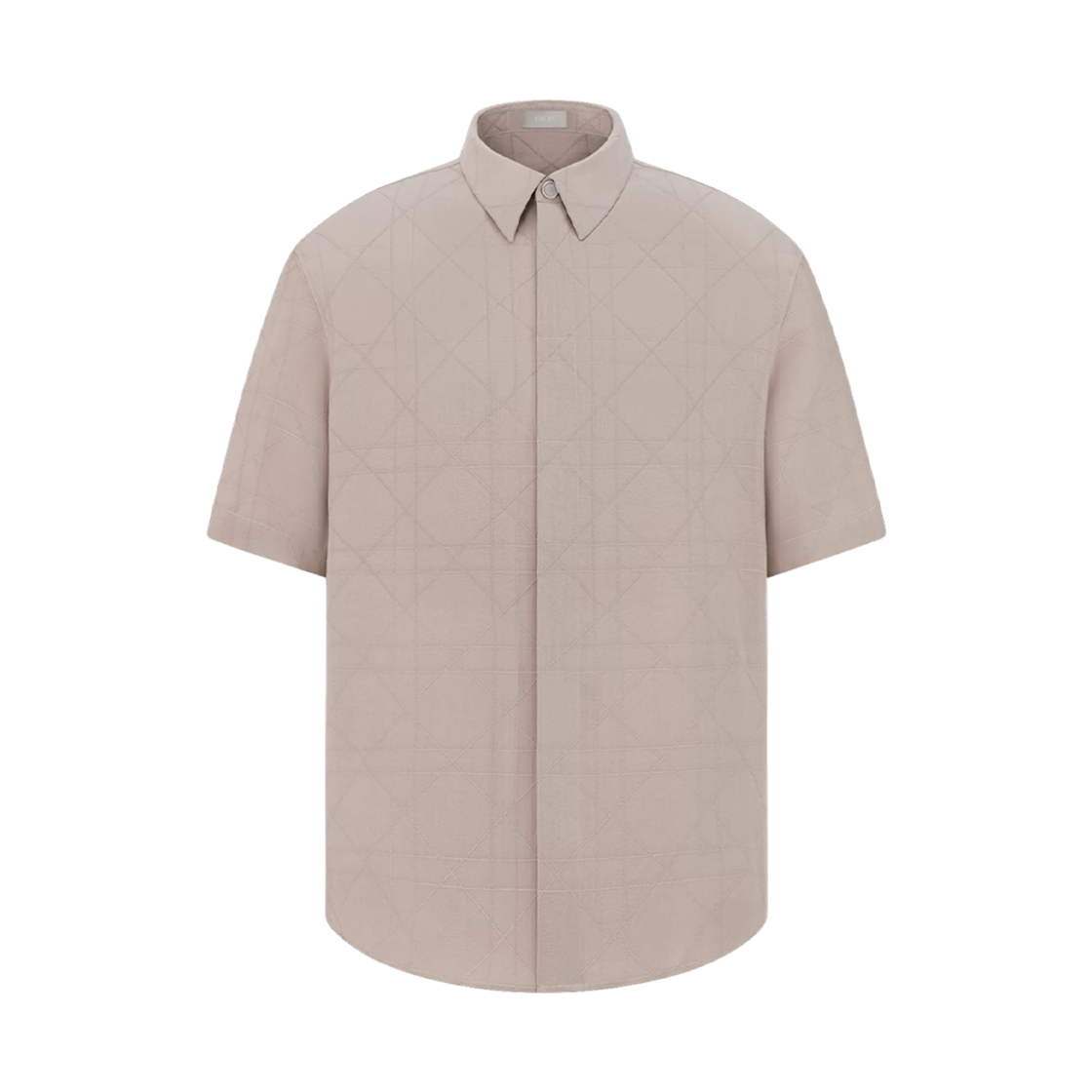 493C516A6067-C120 Dior Icon Short Sleeved Shirt Beige Silk Blend