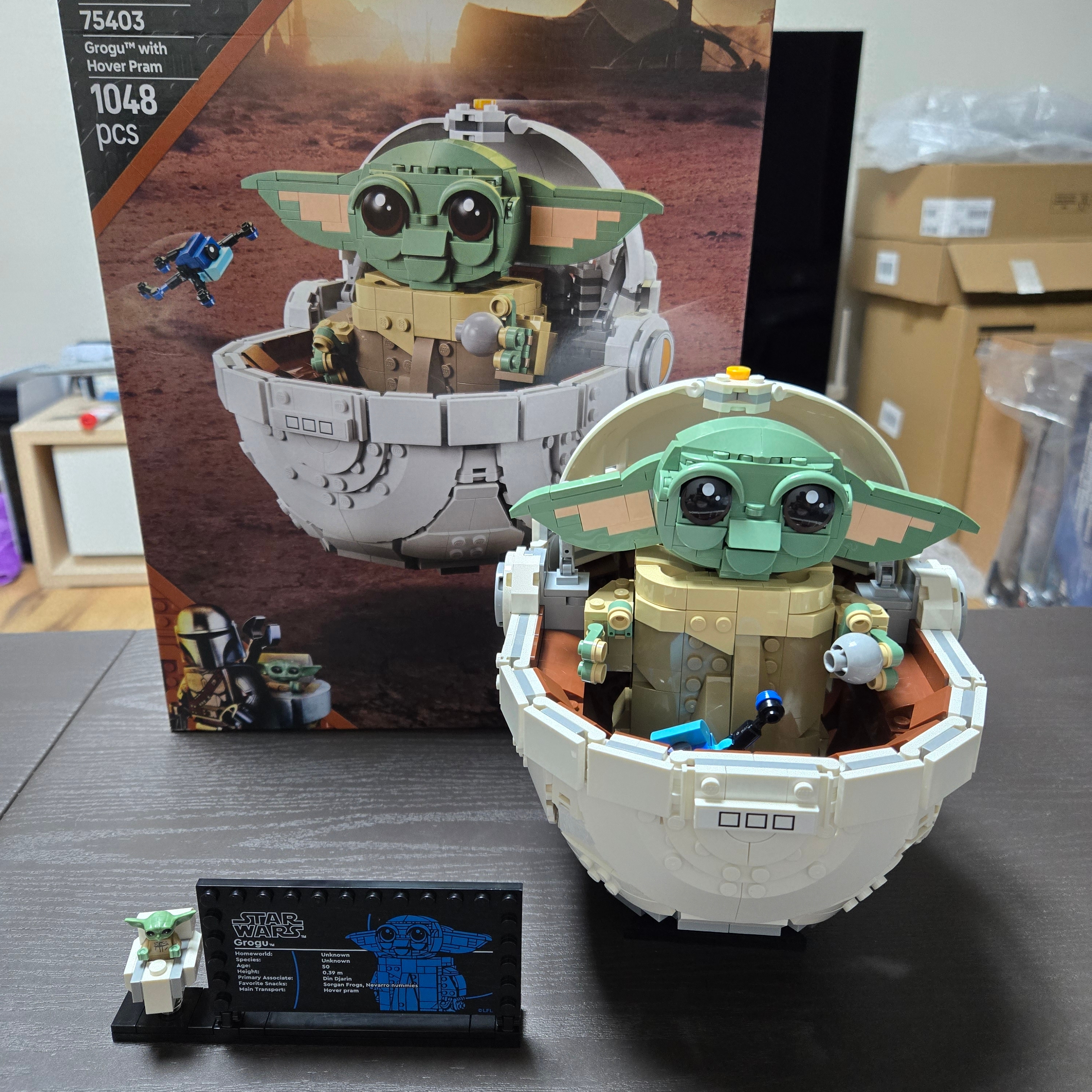 Lego Star Wars Grogu with Hover Pram 착용 스타일 - 1