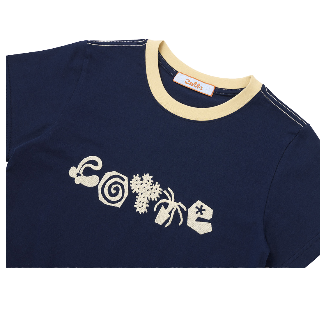 꼬떼 두들가든 크롭 티셔츠 네이비(COTTE Doodle Garden Crop T-Shirt Navy) - 3