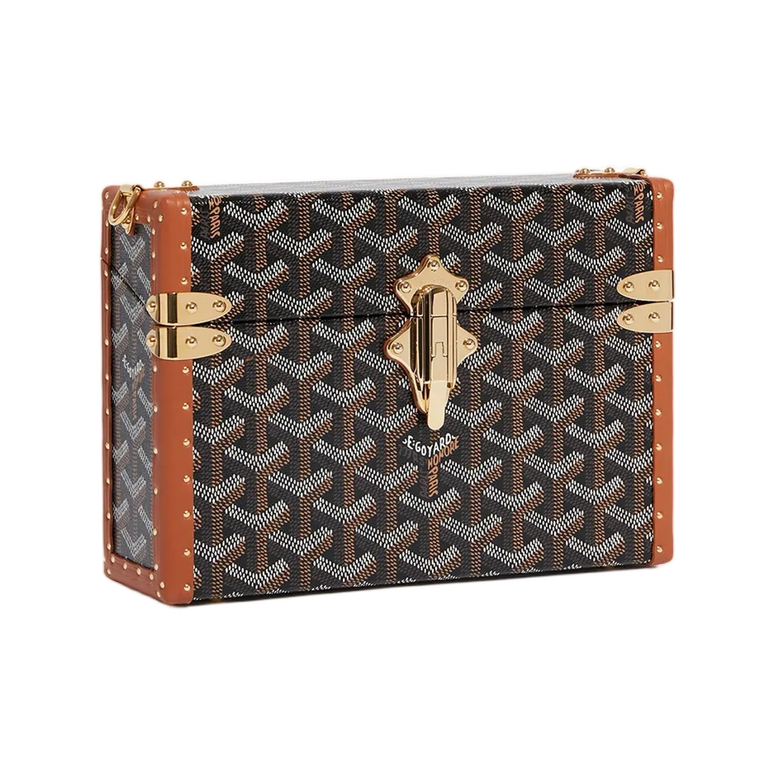 고야드 카세트백 트렁크 백 블랙 탄(Goyard Cassette Trunk Bag Black Tan) - 1