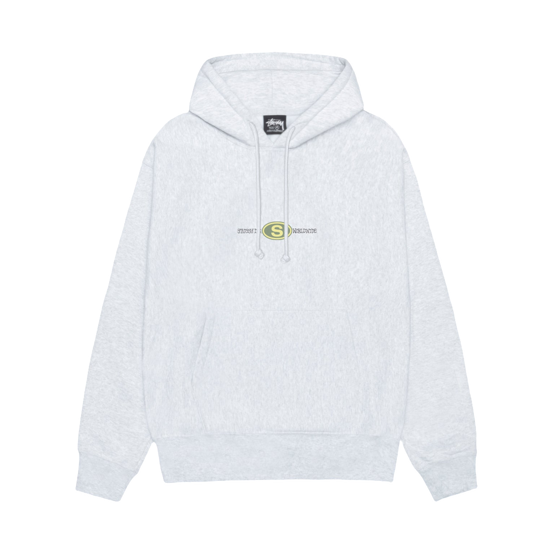1925121 Stussy Worldwide Dot Hoodie Ash Heather