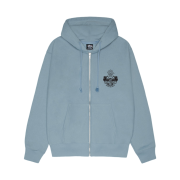 Stussy Built To Last Zip Hoodie Slate