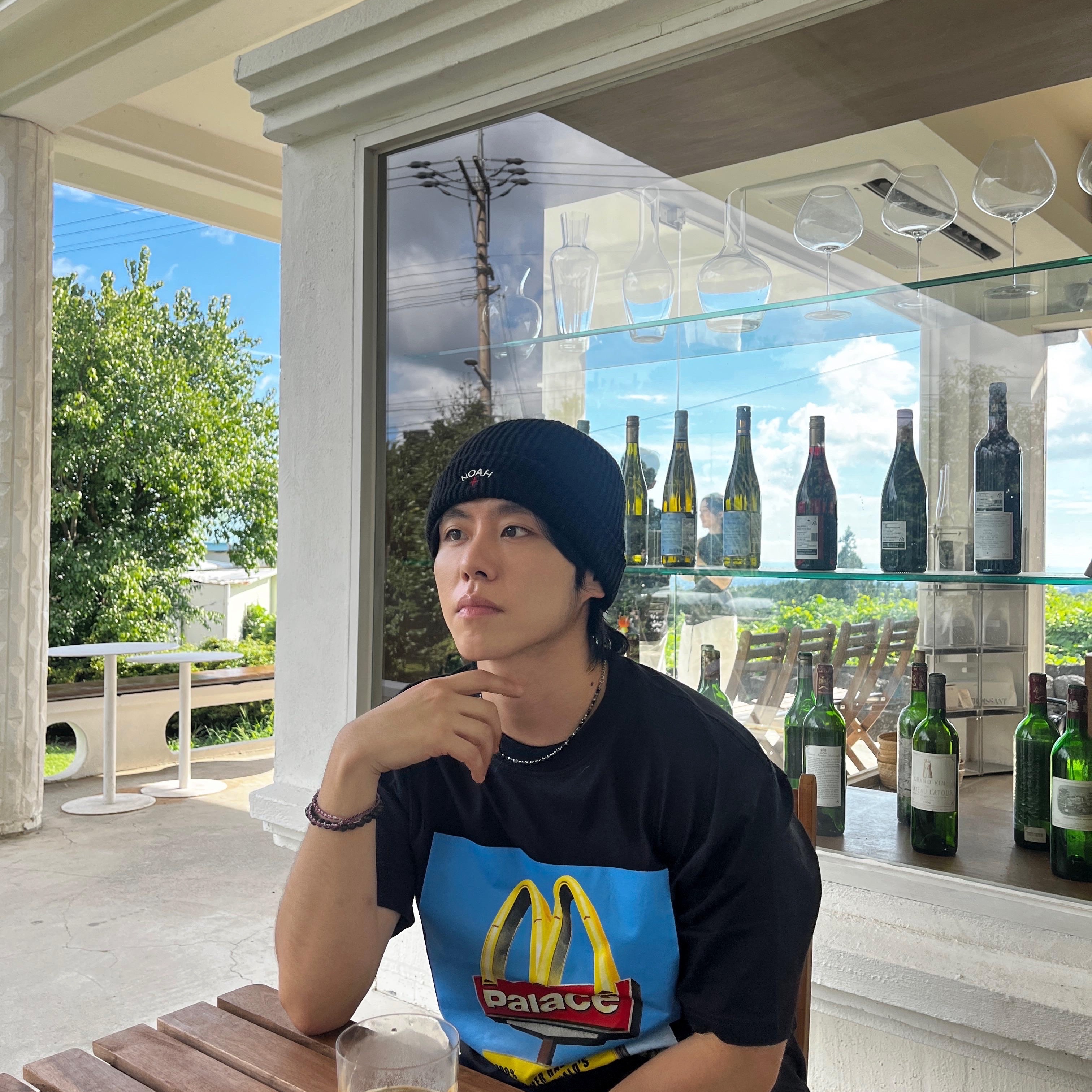 Palace x McDonald's Sign T-Shirt Black - 23FW 착용 스타일 - 2