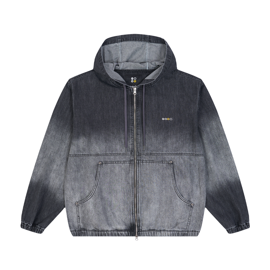 5FW04JK60 Ryul+Wai: Denim Hood Jumper Black K5