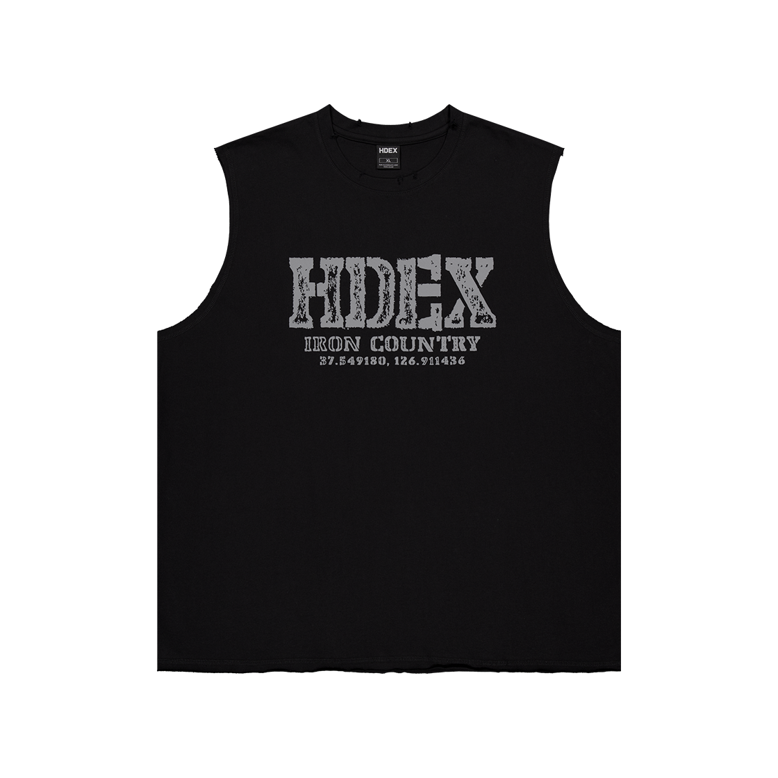 에이치덱스 브레이킹 데미지 슬리브리스 블랙(HDEX Breaking Damage Sleeveless Black)