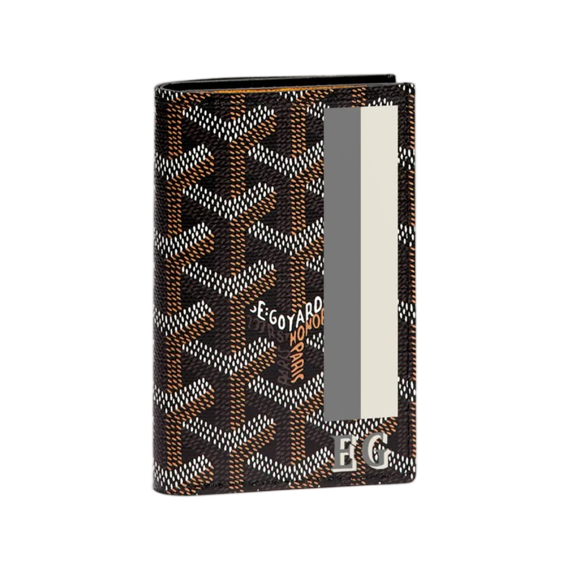 고야드 생피에르 카드 월렛 스트라이프 앤 이니셜 블랙(Goyard Saint Pierre Card Wallet Stripes and Initials Black) - 1