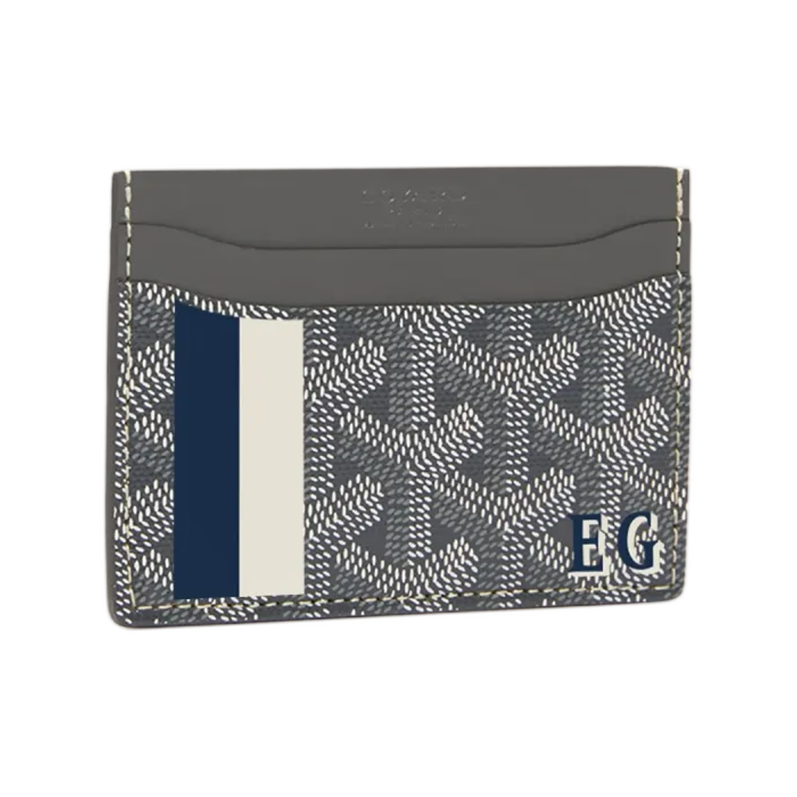 고야드 생쉴피스 카드 월렛 스트라이프 앤 이니셜 그레이(Goyard Saint Sulpice Card Wallet Stripes and Initials Grey) - 1