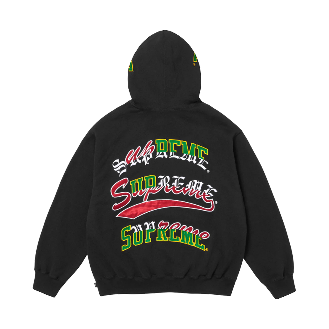 - Supreme Multi Logos Hooded Sweatshirt Black - 25FW