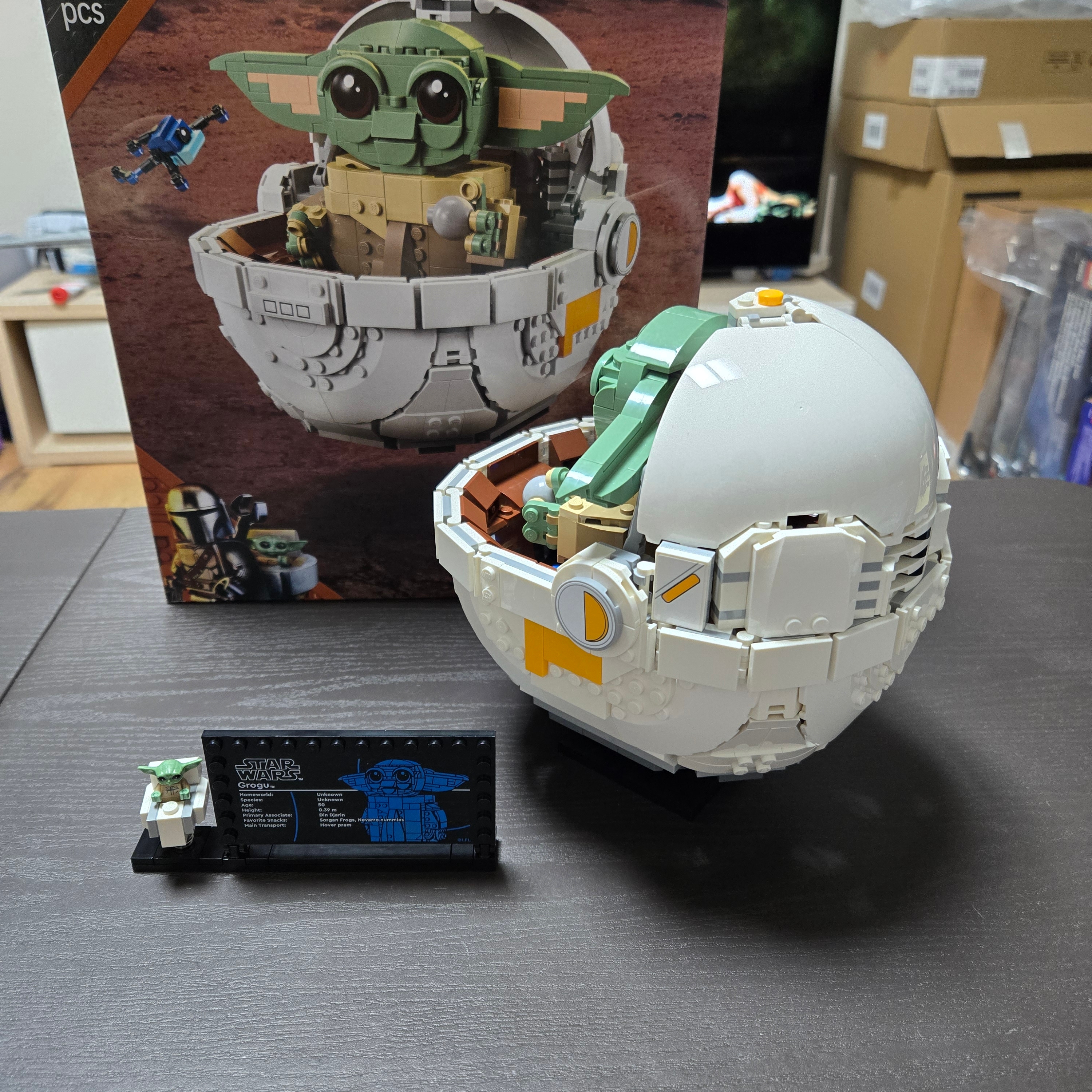 Lego Star Wars Grogu with Hover Pram 착용 스타일 - 2