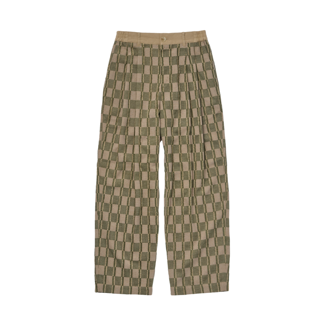 CT-JN02-CP01(GR) COTTE Checkered Pants Green