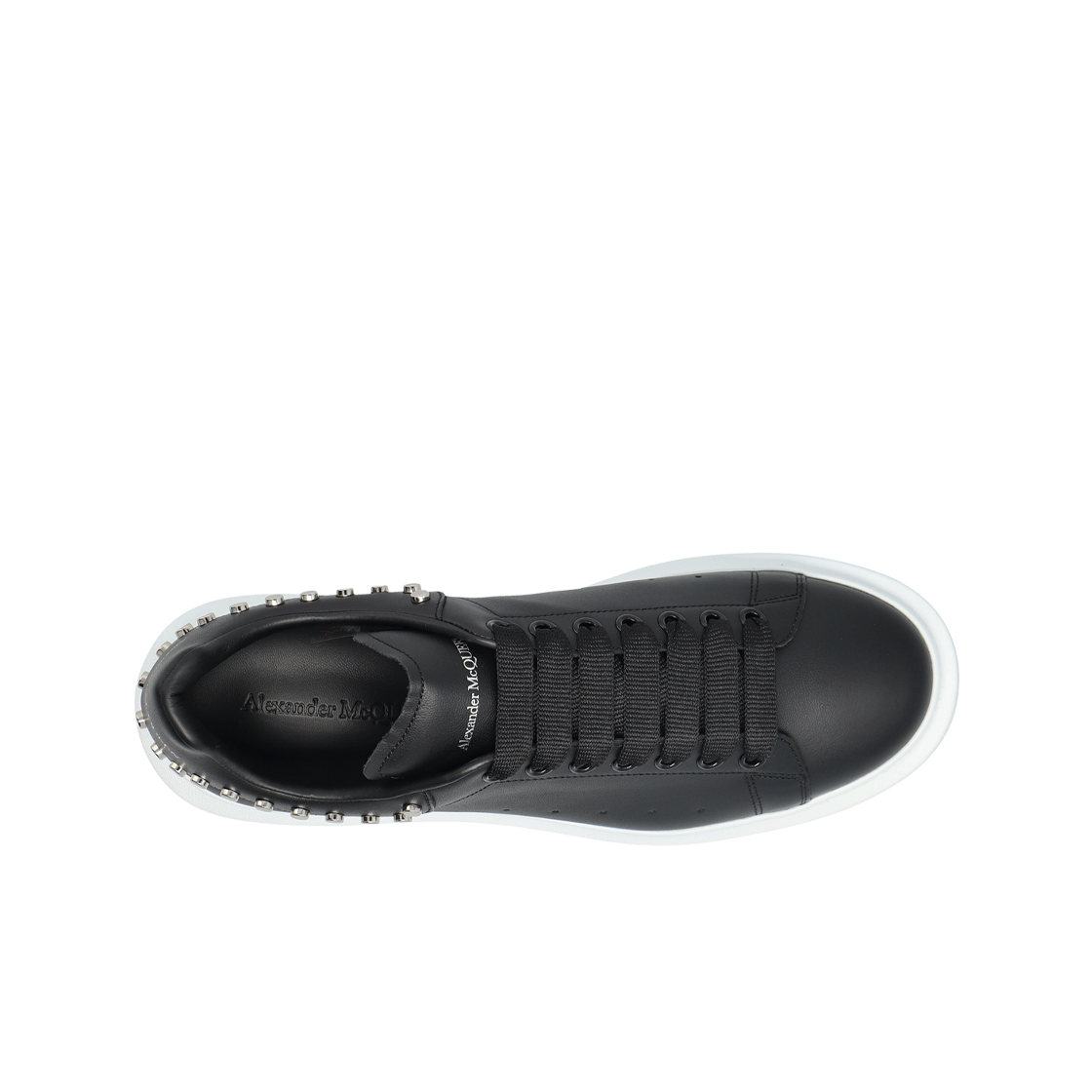 알렉산더 맥퀸 스터드 레더 스니커즈 블랙(Alexander McQueen Leather Sneakers with Studs Black) - 2
