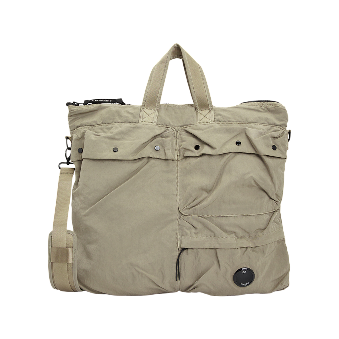 C.P. 컴퍼니 숄더백 베이지 - 25FW(C.P. Company Shoulder Bag Beige - 25FW)