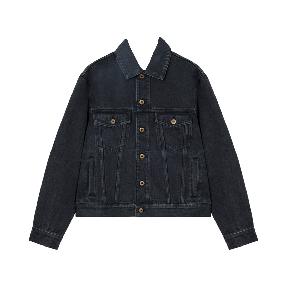 H526Y50W40-1100 Loewe Anagram Denim Jacket Black