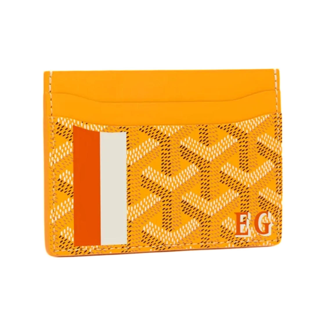 고야드 생쉴피스 카드 월렛 스트라이프 앤 이니셜 옐로우(Goyard Saint Sulpice Card Wallet Stripes and Initials Yellow) - 1