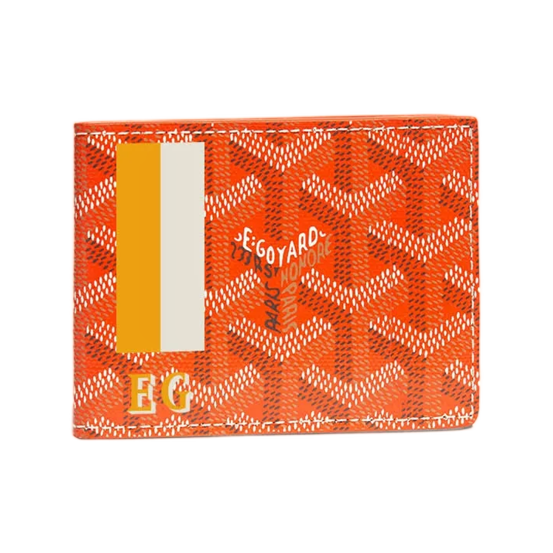고야드 인서트 빅투아르 카드 월렛 스트라이프 앤 이니셜 오렌지(Goyard Insert Victoire Card Wallet Stripes and Initials Orange) - 1