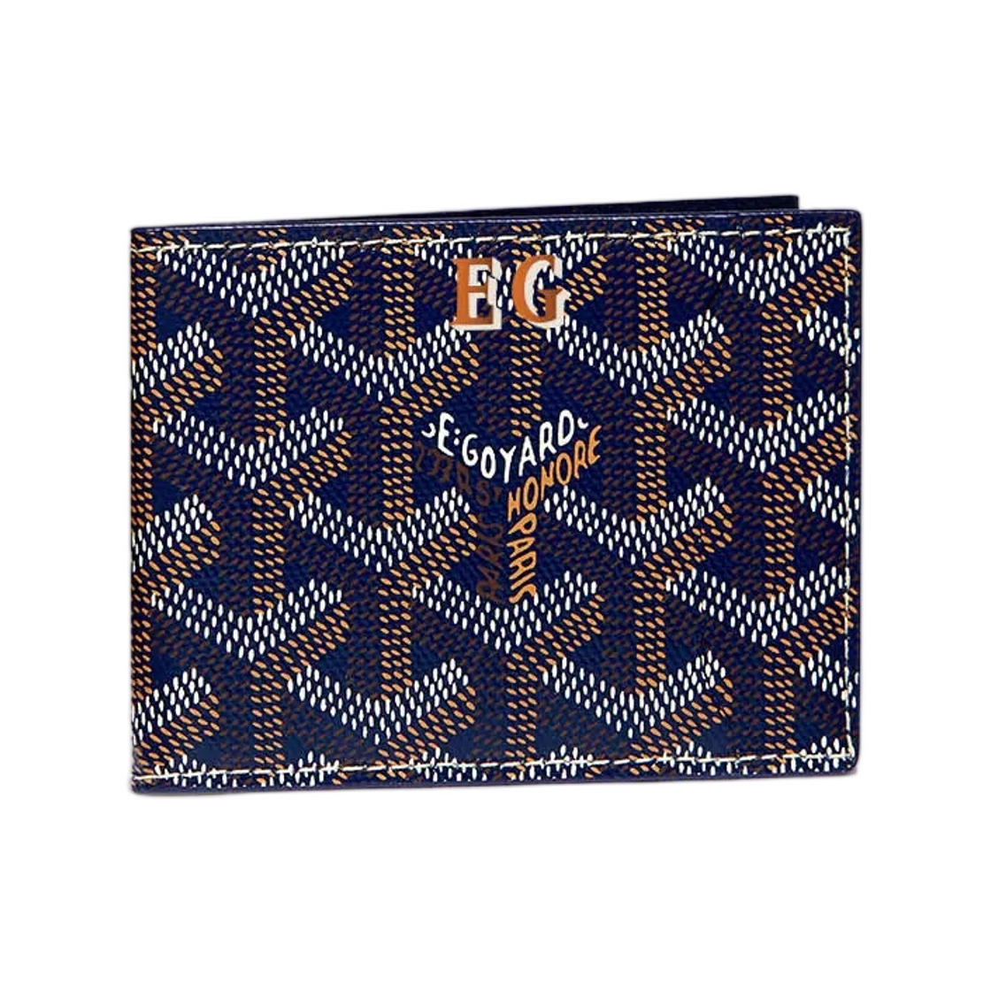 고야드 인서트 빅투아르 카드 월렛 이니셜 네이비 블루(Goyard Insert Victoire Card Wallet Initials Navy Blue) - 1