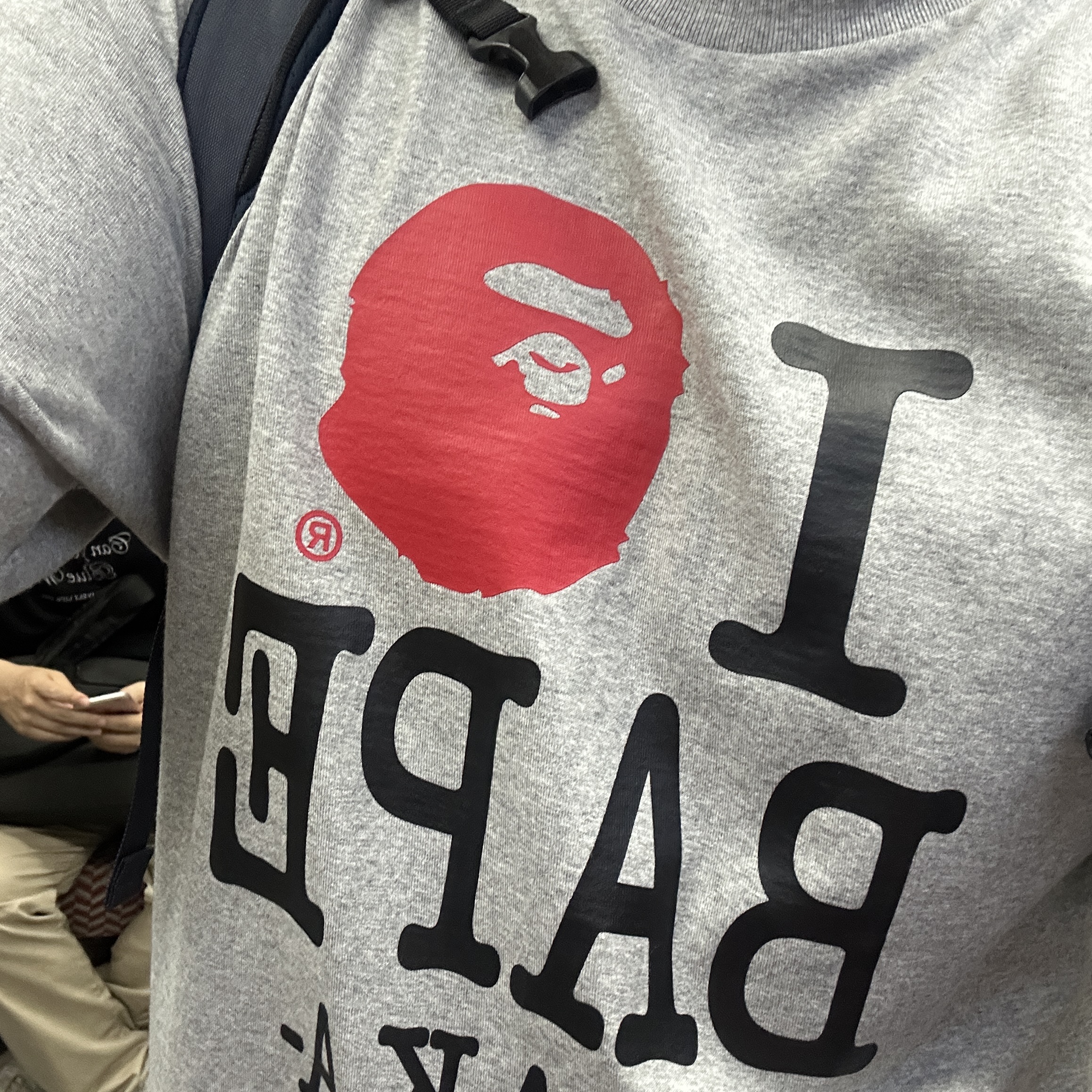 BAPE I Love Bape Osaka T-Shirt Gray - Osaka Pop-Up Store Exclusive 착용 스타일