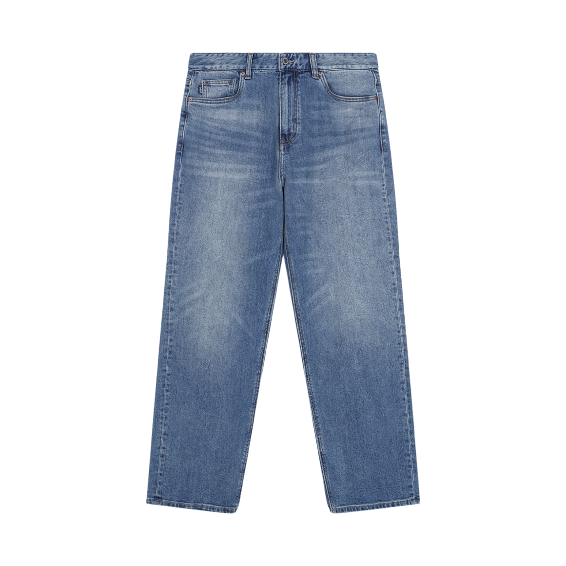 5FW12PT62 Ryul+Wai: Denim Relaxed Stright Pants Medium Blue K5