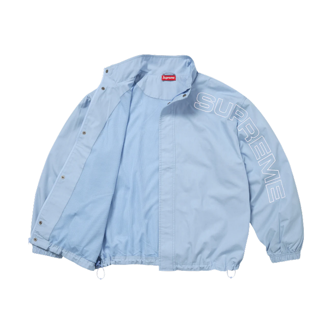 슈프림 스펠아웃 자수 립스탑 트랙 자켓 라이트 블루 - 25FW(Supreme Spellout Embroidered Ripstop Track Jacket Light Blue - 25FW) - 2