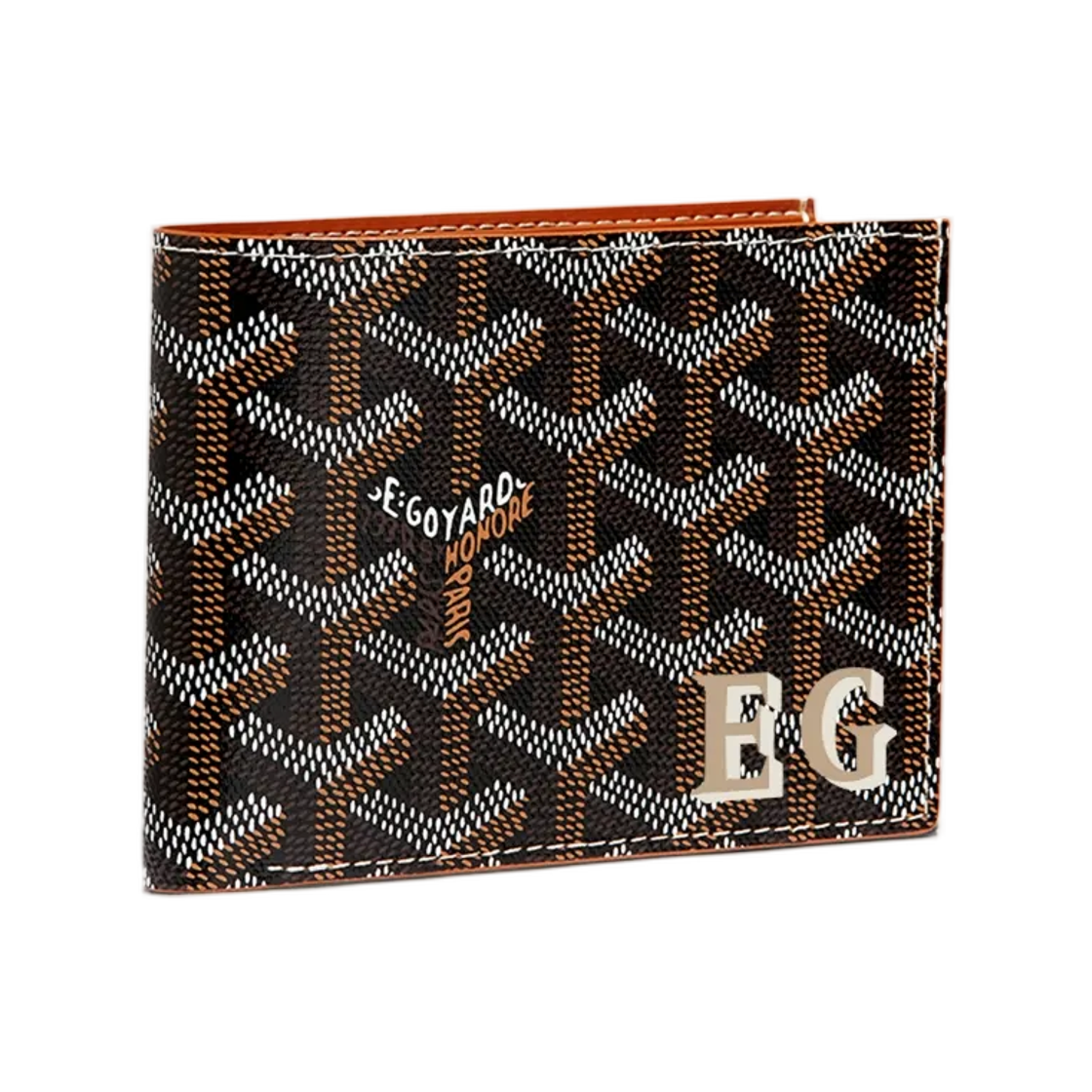 - Goyard Victoire Wallet Initials Black Tan