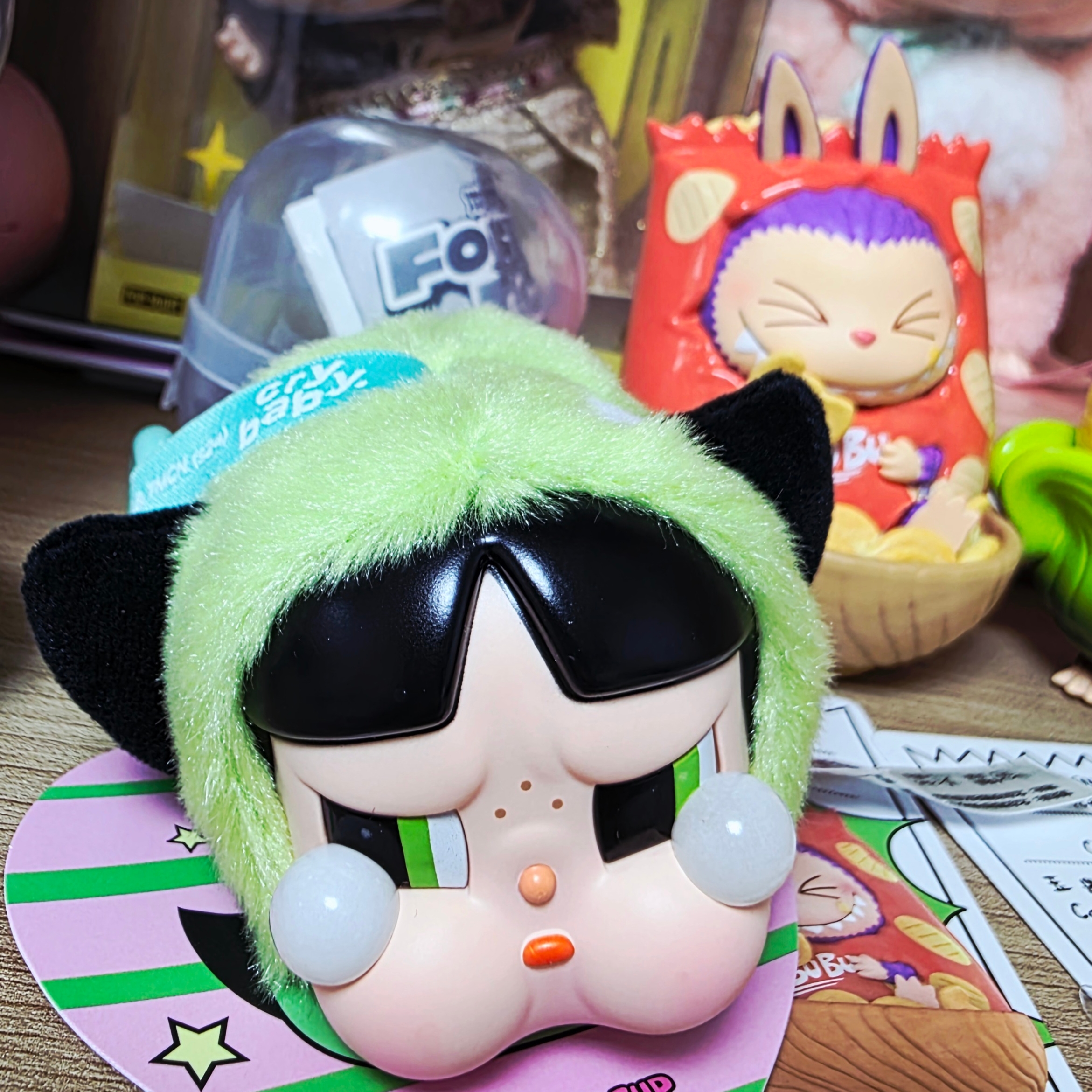 Pop Mart Crybaby x Powerpuff Girls Series Keyring Buttercup (Opened Case) 착용 스타일