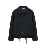 noun Honeycomb Denim Trucker Jacket Black
