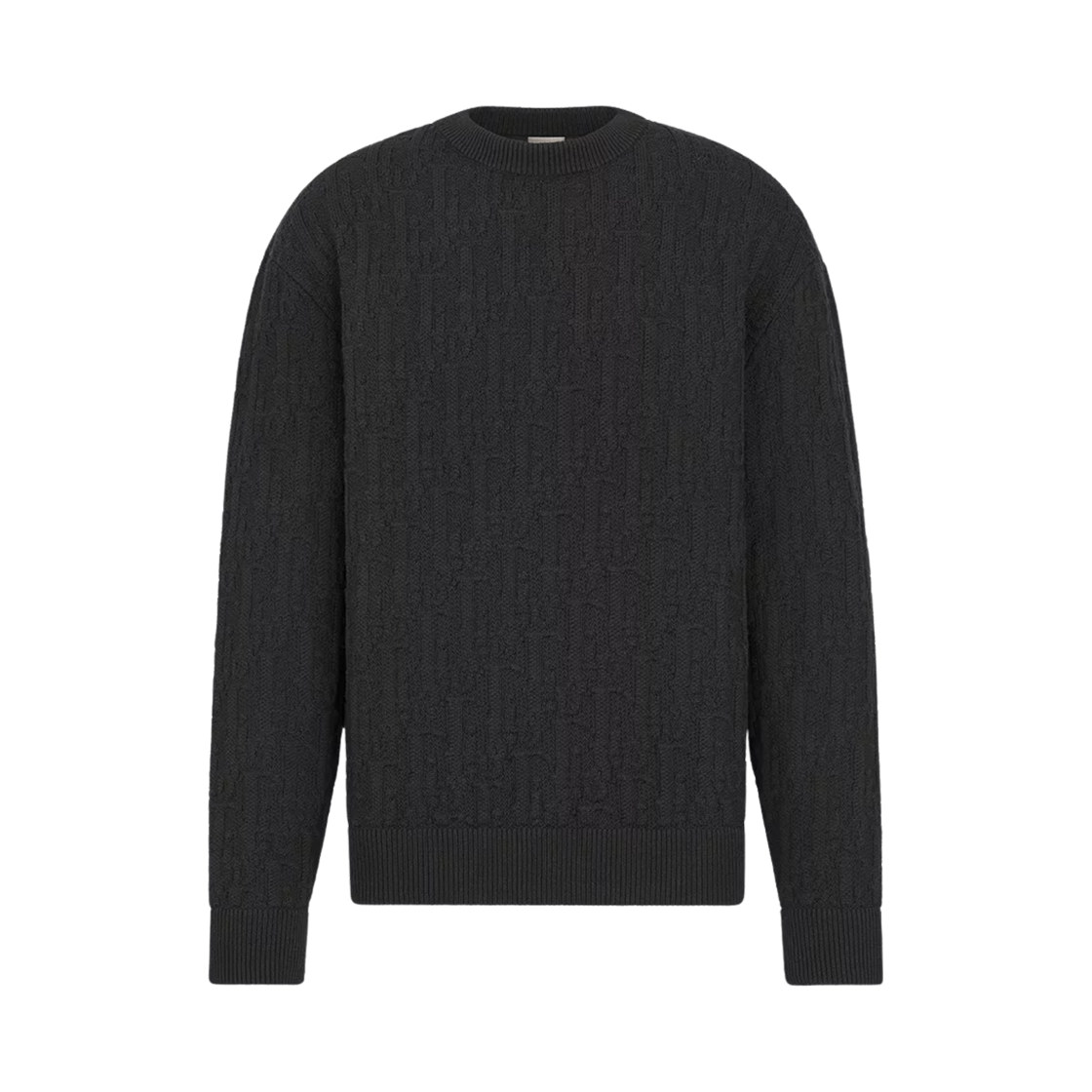513M634A7003-C901 Dior Oblique Sweater Black Cotton Blend Jacquard
