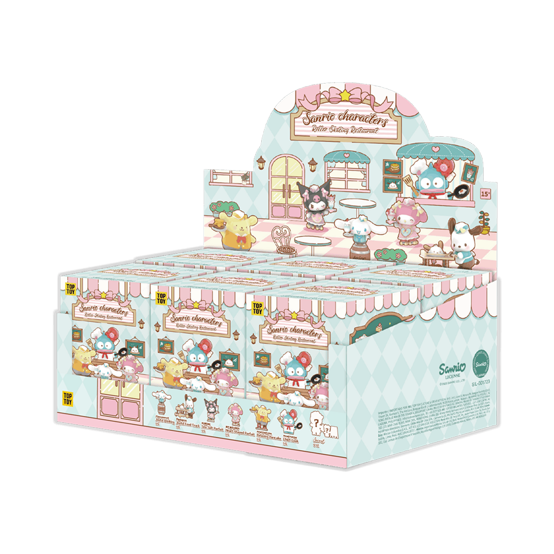 탑 토이 산리오 롤러 스케이팅 레스토랑 시리즈 미개봉 랜덤박스 (6개입)(Top Toy Sanrio Roller Skating Restaurant Series Sealed Case (6 Blind Boxes))