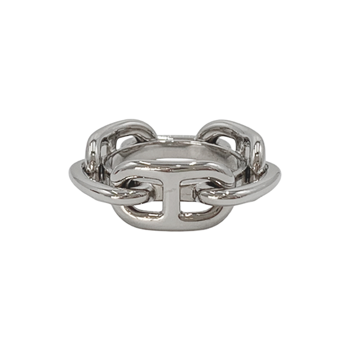 IT8Q323SIIND HERMES Regate Scarf 90 Ring Holder Palladium