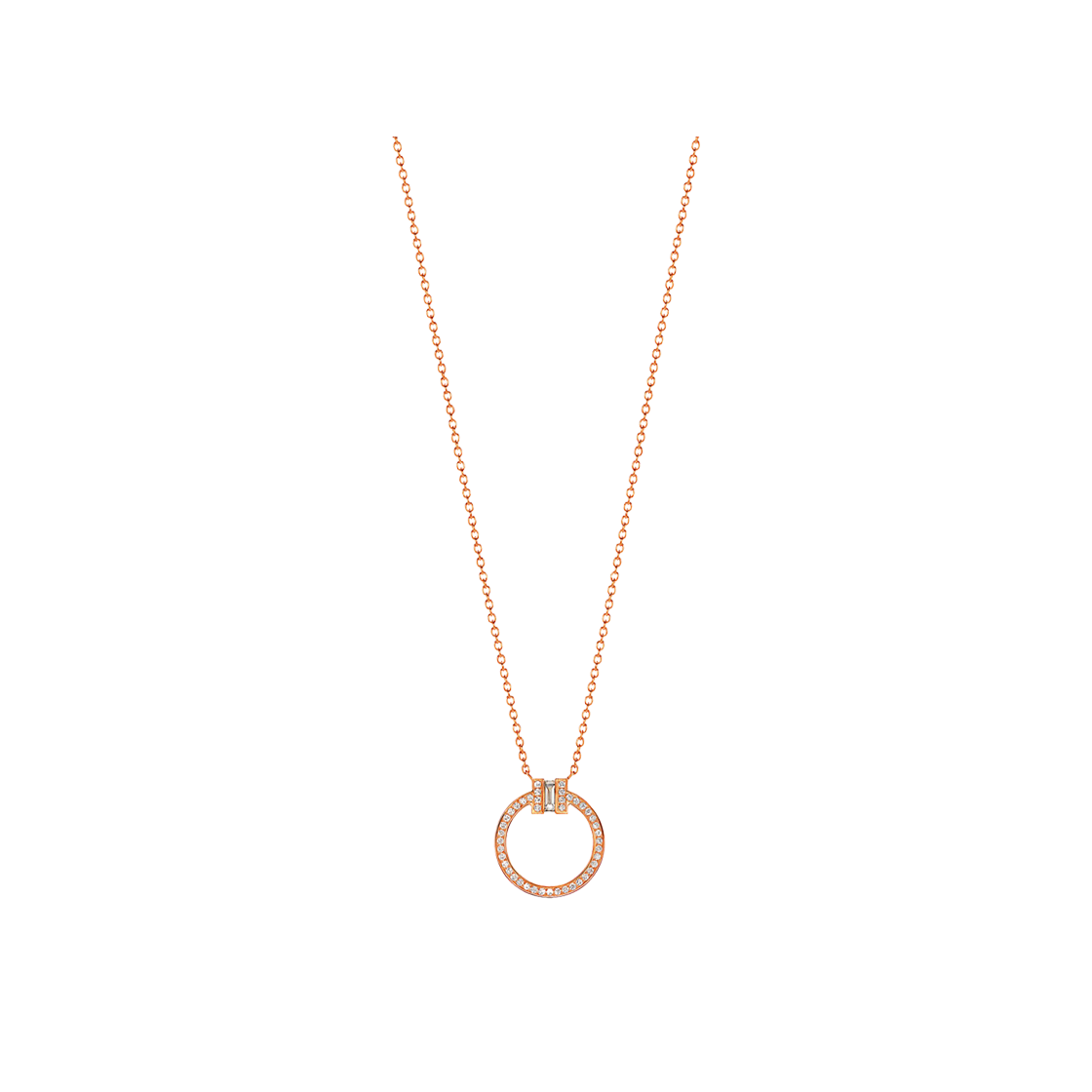 1364155623/63843105/63843091 Tiffany & Co. Tiffany T Diamonds Pendant 18K Rose Gold with Diamonds