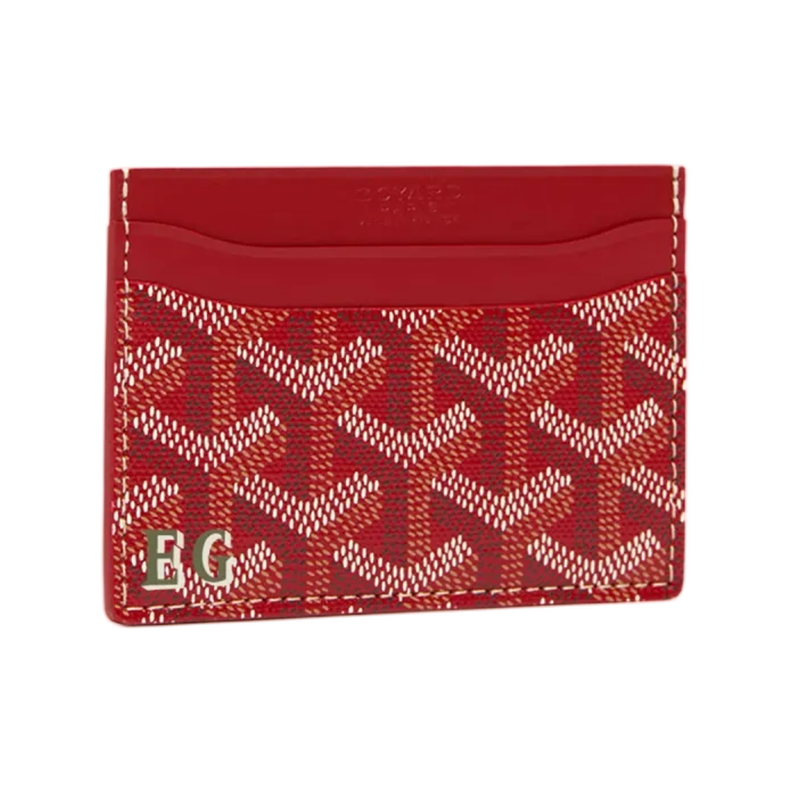 고야드 생쉴피스 카드 월렛 이니셜 레드(Goyard Saint Sulpice Card Wallet Initials Red) - 1