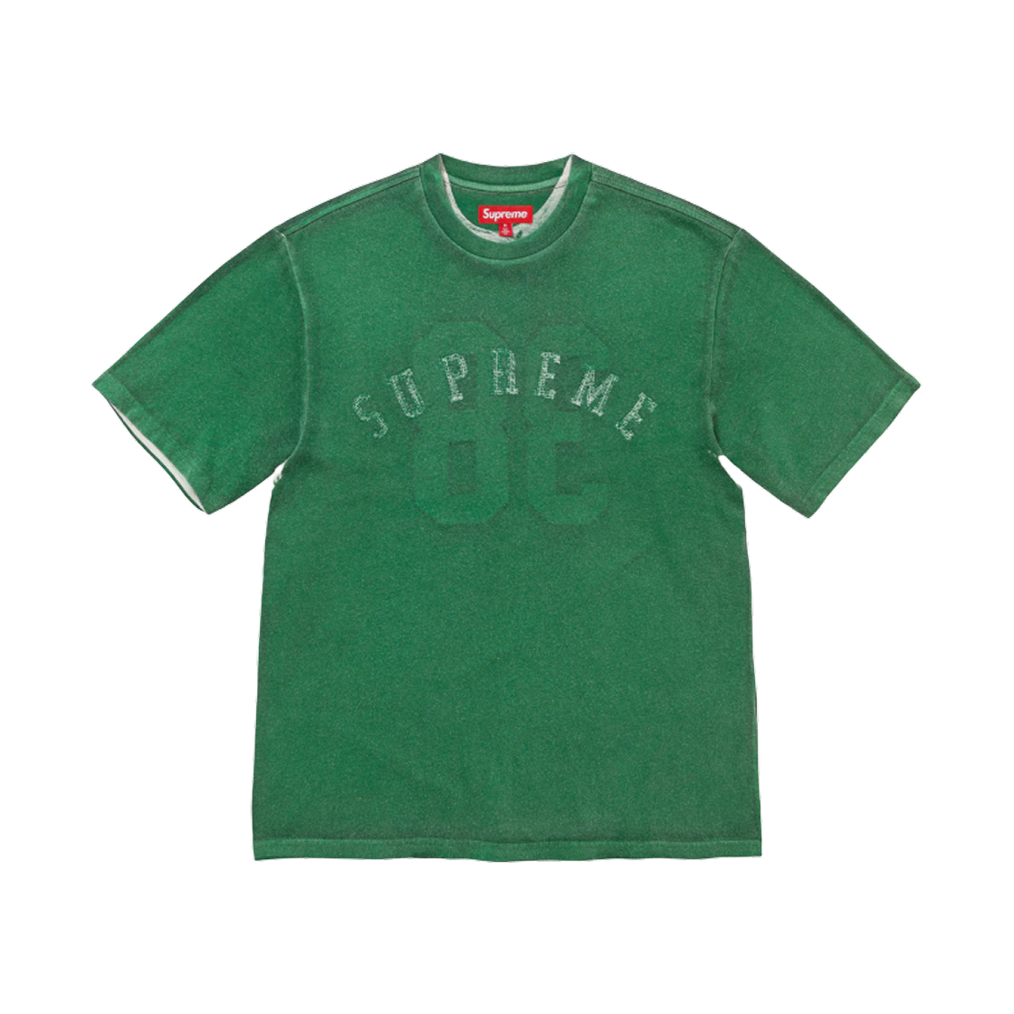 슈프림 오버프린트 숏슬리브 탑 그린 - 25FW