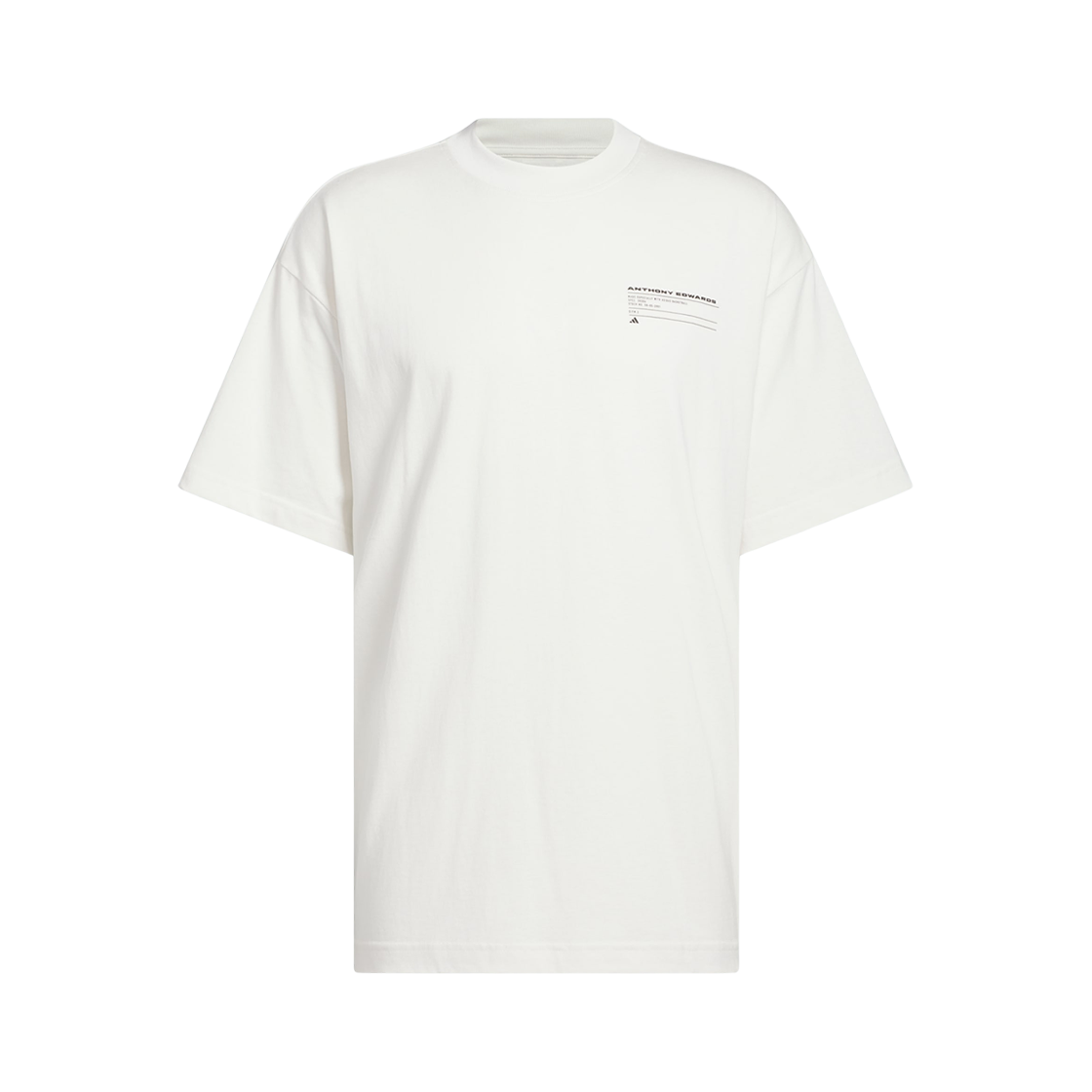 JY3973 Adidas Anthony Edwards Seasonal Graphic T-Shirt Cloud White - KR Sizing