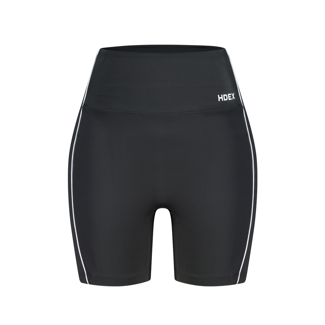 H252WSSLS060CH HDEX Womens Support Piping 3.5 Biker Shorts Charcoal