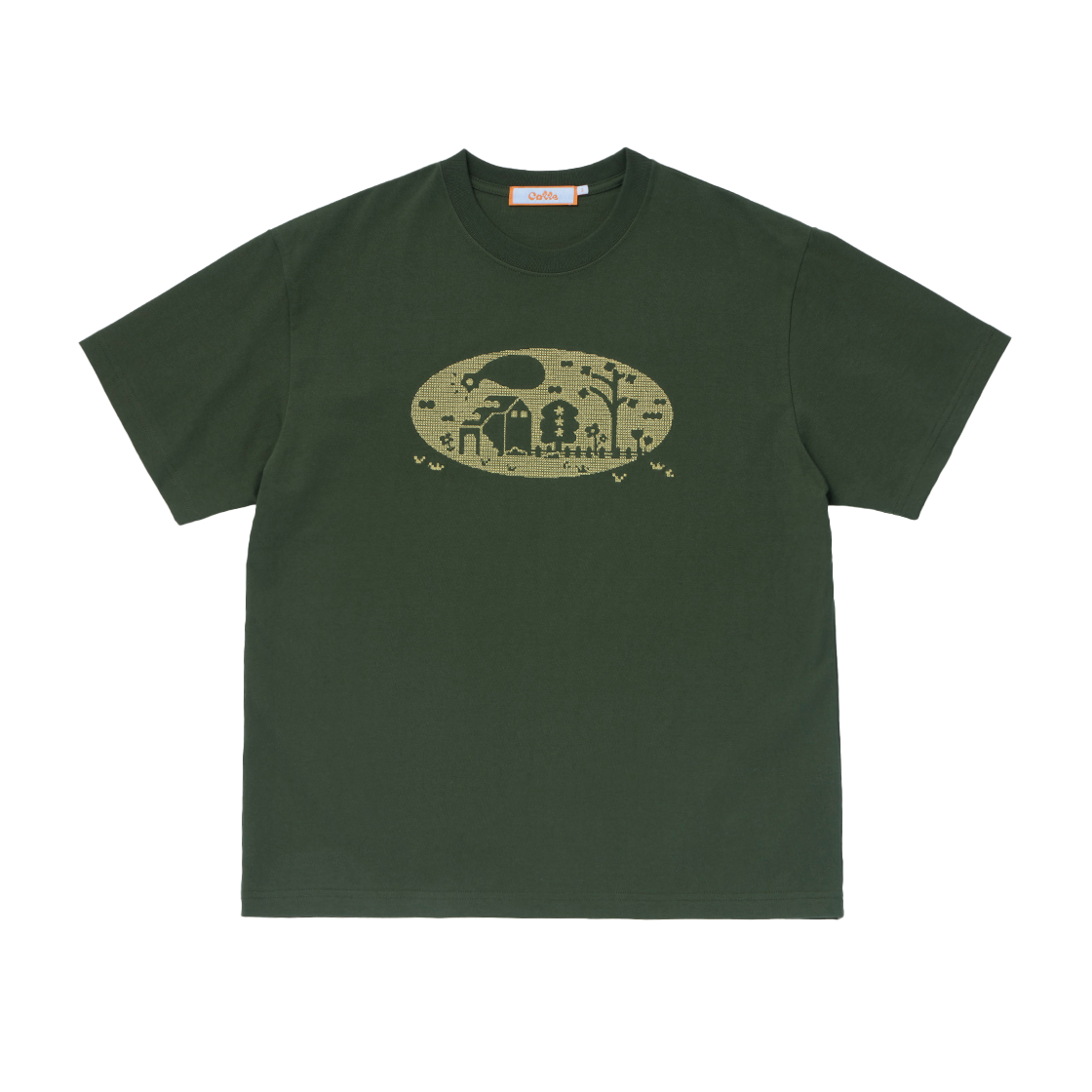 CT-JN02-TS02(DG) COTTE Pixel Picnic T-Shirt Deep Green