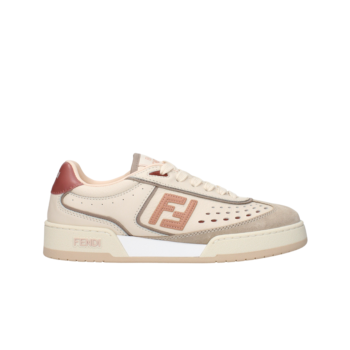(W) 펜디 매치 소프트 레더 스웨이드 스니커즈 핑크((W) Fendi Match Soft Leather Suede Sneakers Pink)