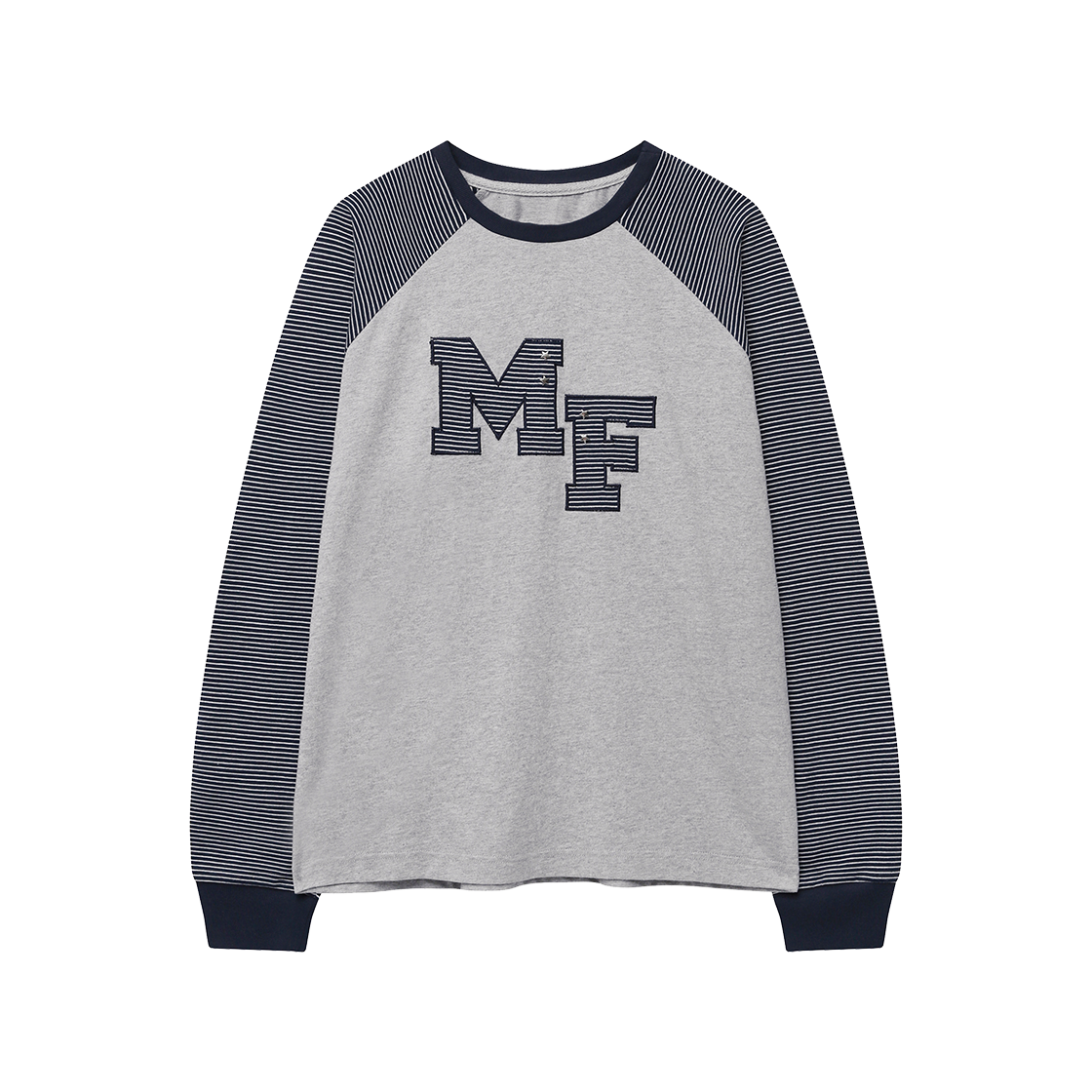 MF2579TS002MGYFR Margarin Fingers Logo Patchwork T-Shirt Grey