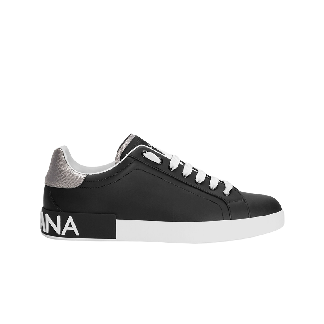 CS2216AH5278B979 Dolce & Gabbana Calfskin Nappa Portofino Sneakers Black