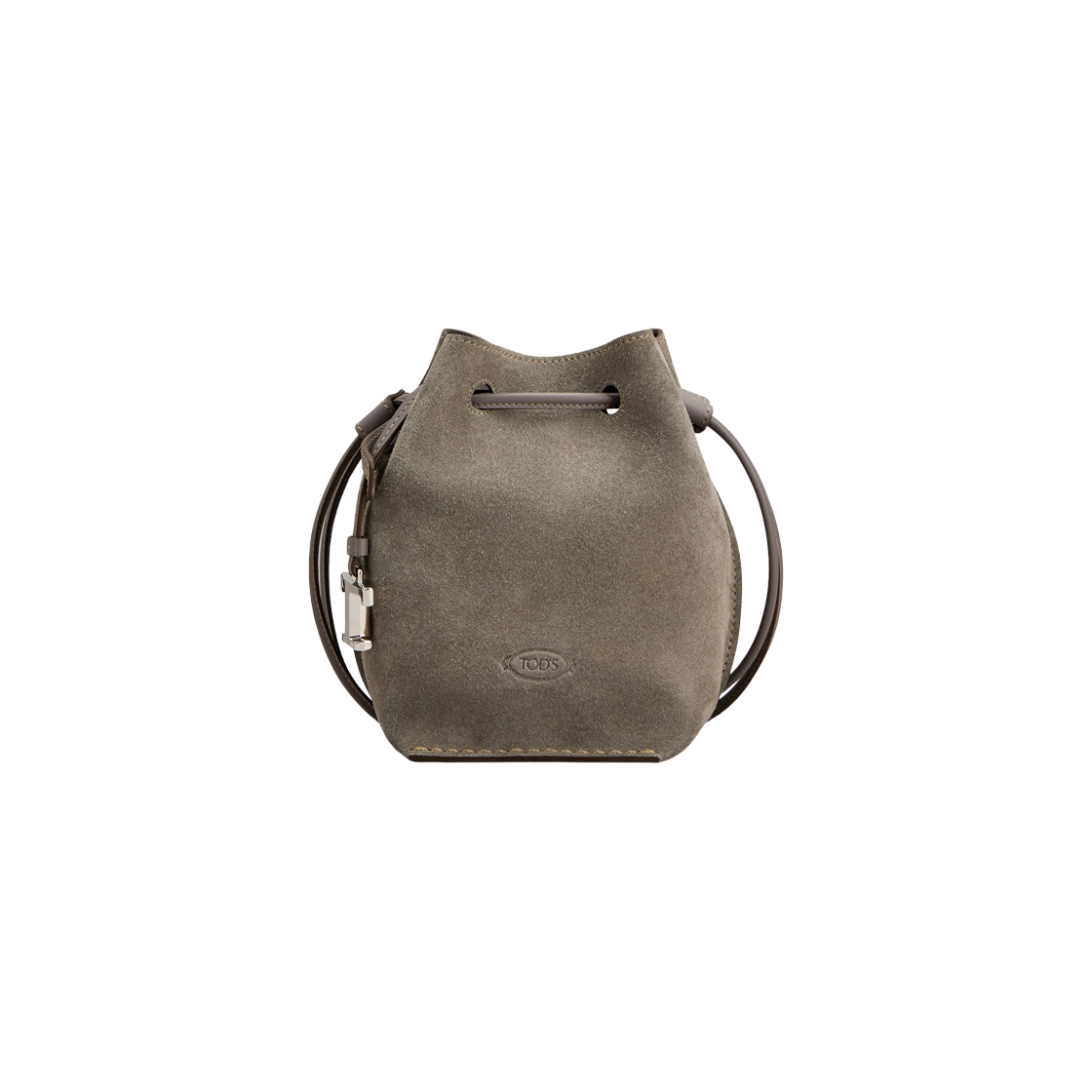 XBWBUZT0000P3AB413 Tod's Bucket Bag in Suede Micro Grey