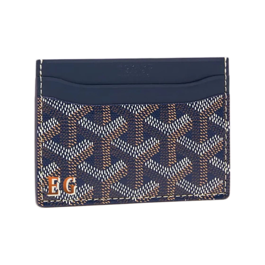 고야드 생쉴피스 카드 월렛 이니셜 네이비 블루(Goyard Saint Sulpice Card Wallet Initials Navy Blue) - 1