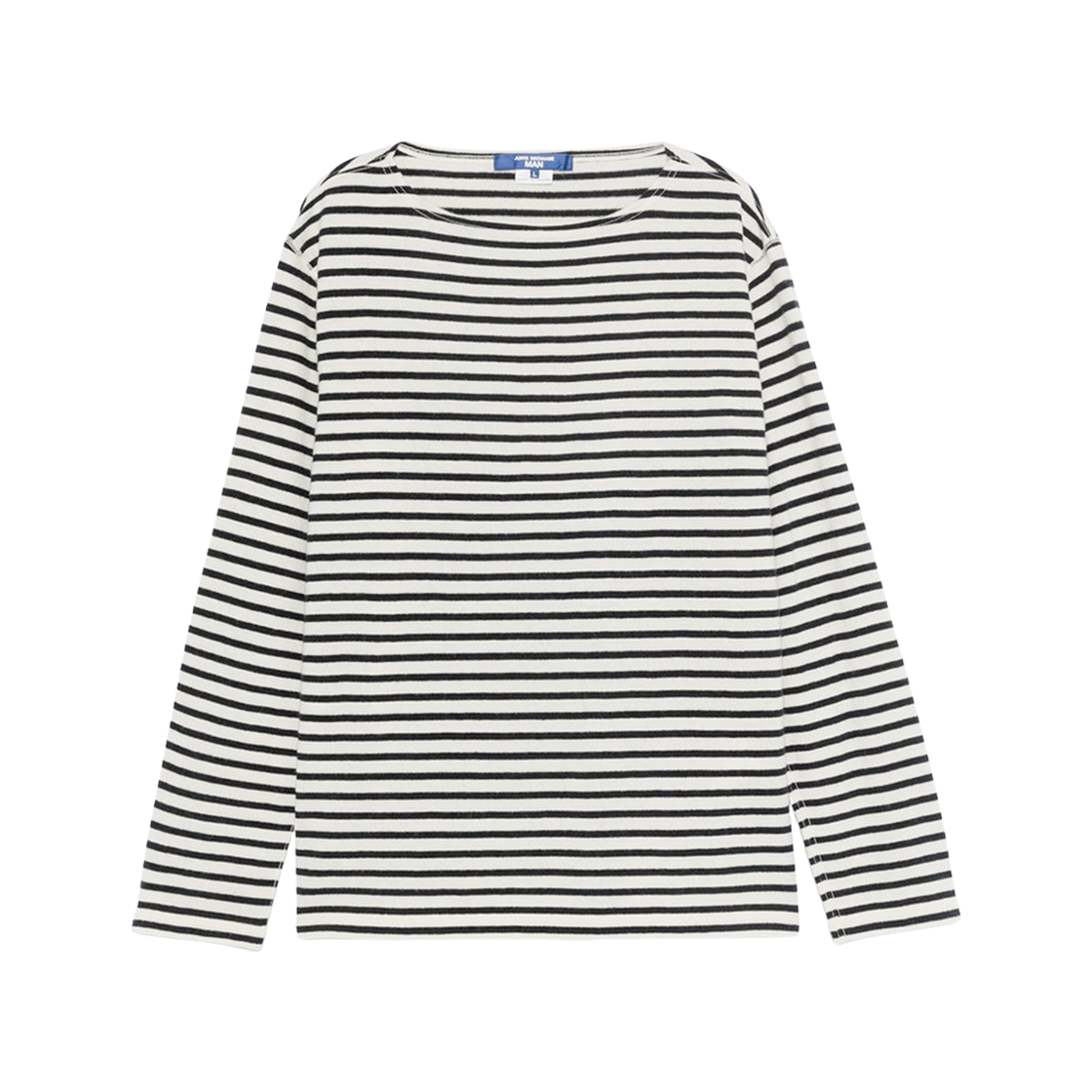 준야 와타나베 스트라이프 스트레이트 헴 점퍼 화이트 블랙(Junya Watanabe Striped Straight Hem Jumper White Black)