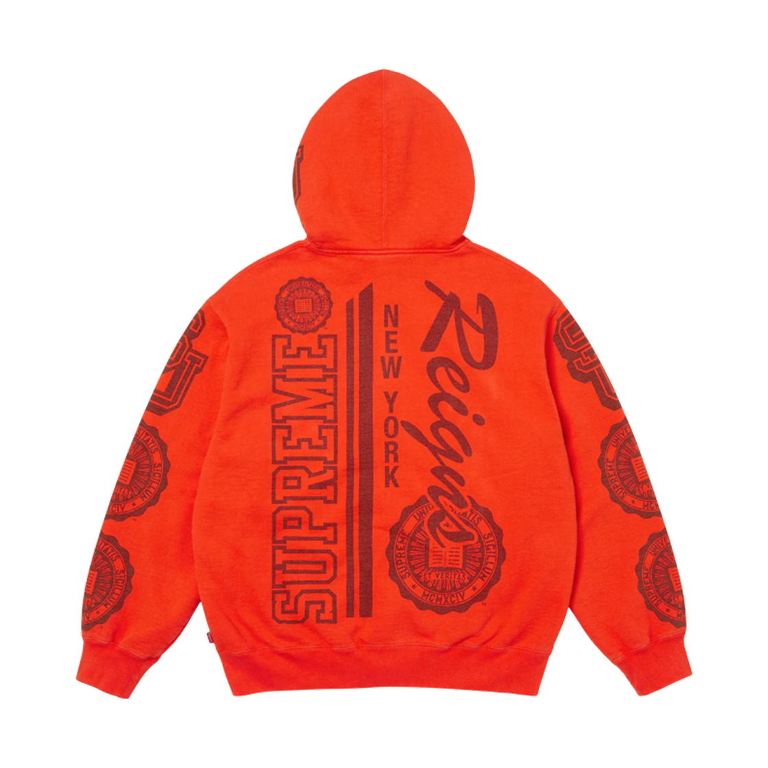 슈프림 널리지 레인즈 집업 후드 스웨트셔츠 오렌지 - 25FW(Supreme Knowledge Reigns Zip Up Hooded Sweatshirt Orange - 25FW) - 2
