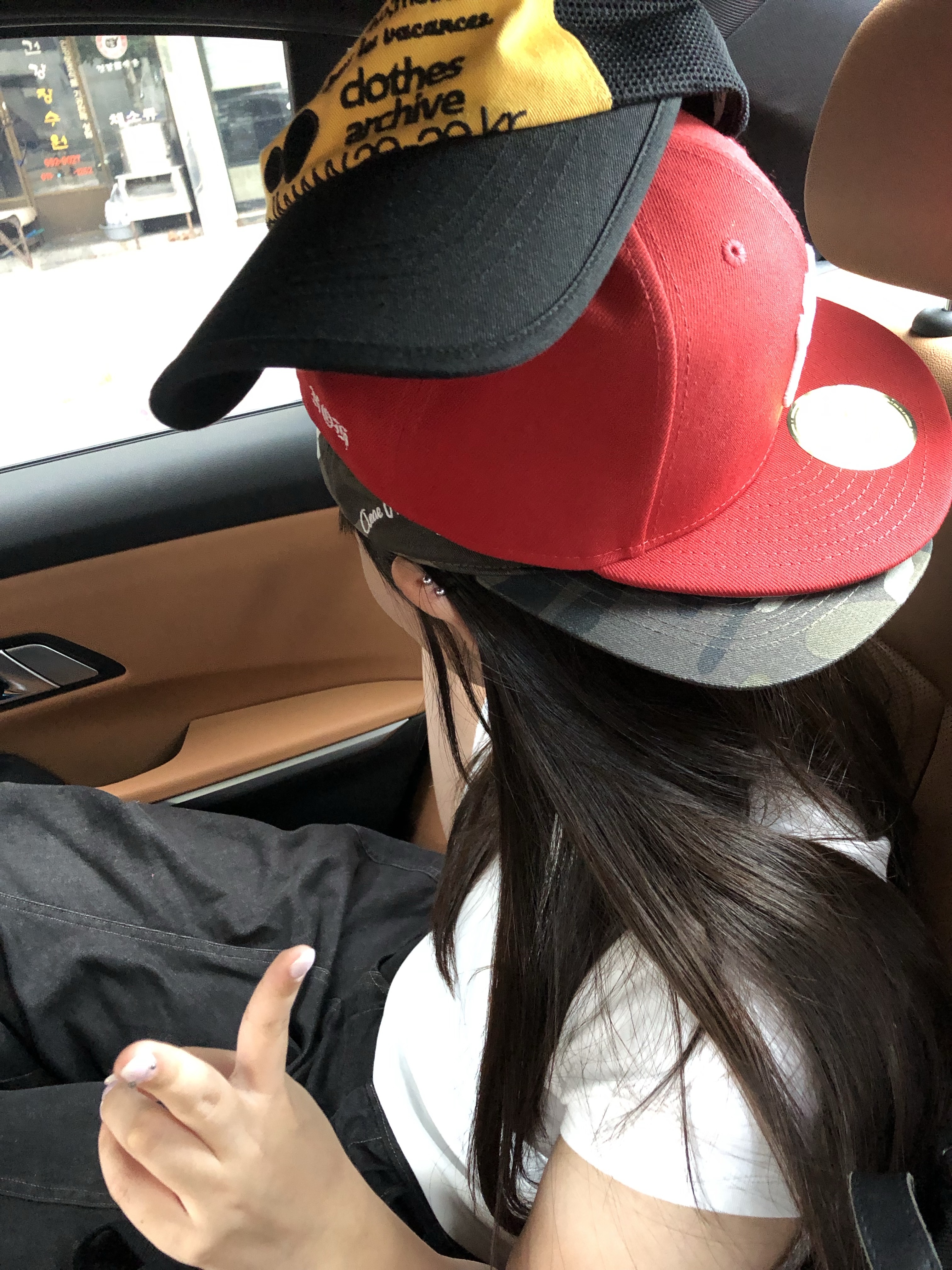 AEAE Ae Symbol Angel Wing Cap Camo 착용 스타일 - 2