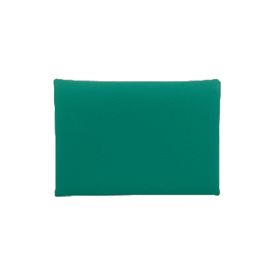 ITMMNFHUWNLW HERMES Calvi Duo Card Holder Vert Vertigo W Stamp