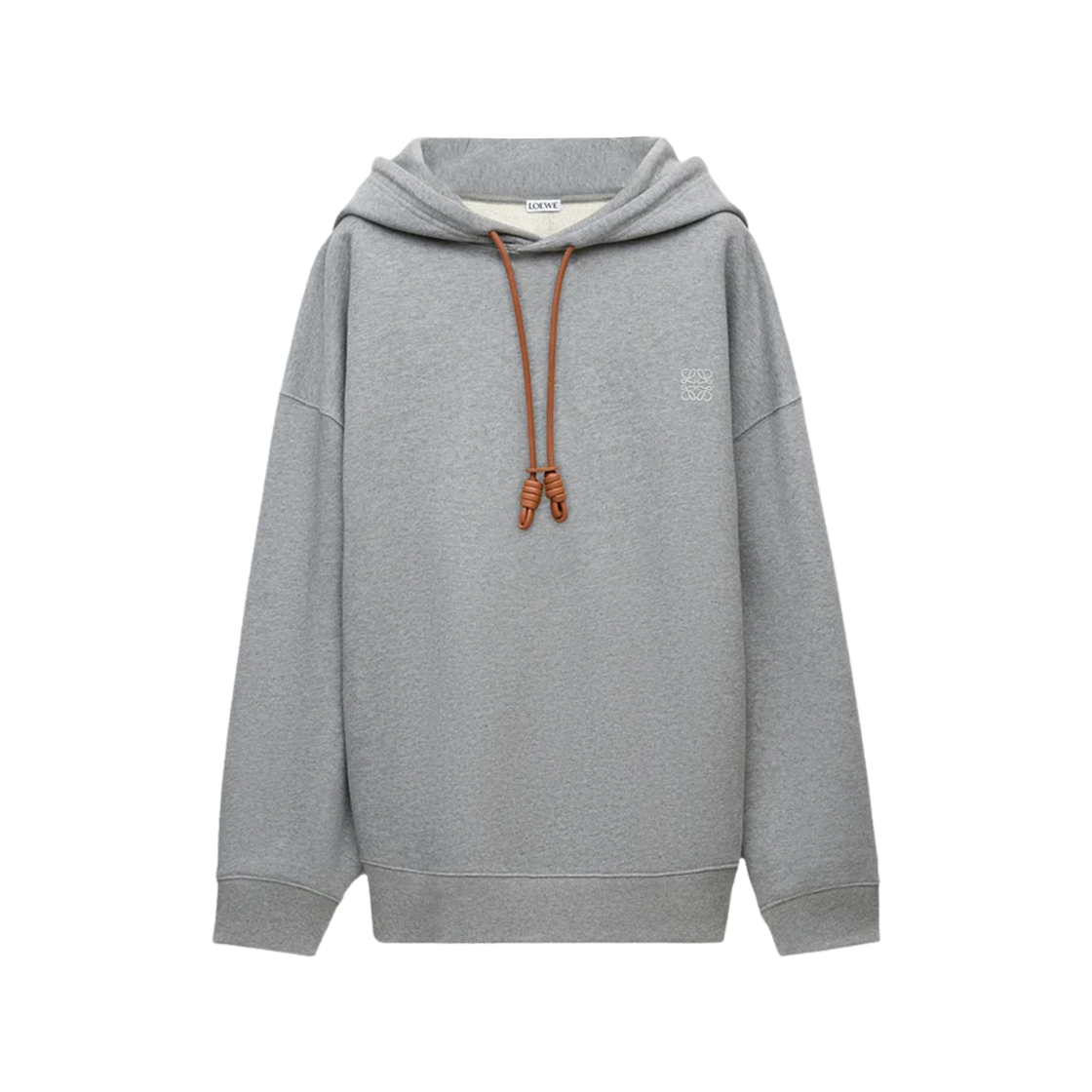 H526Y25X53-1440 Loewe Cotton Relaxed Fit Hoodie Grey Melange